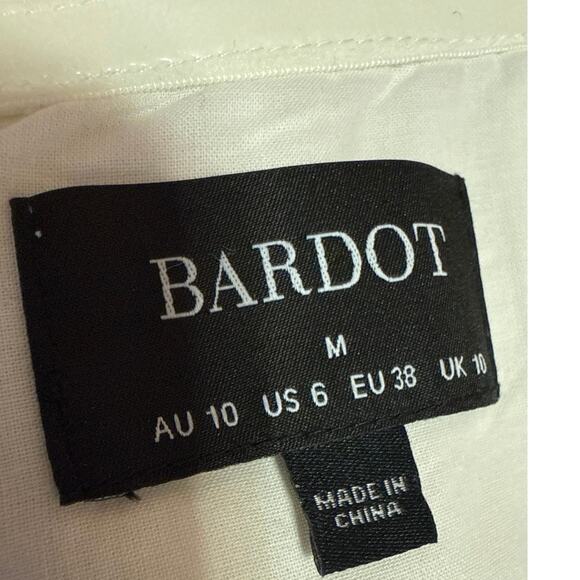 Bardot Gracious White Floral Sleeveless Strapless Bandeau Corset Crop Tank Top M - Picture 4 of 5